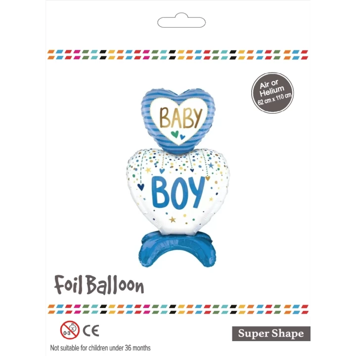 Mavi Ayaklı Baby Boy Folyo Balon