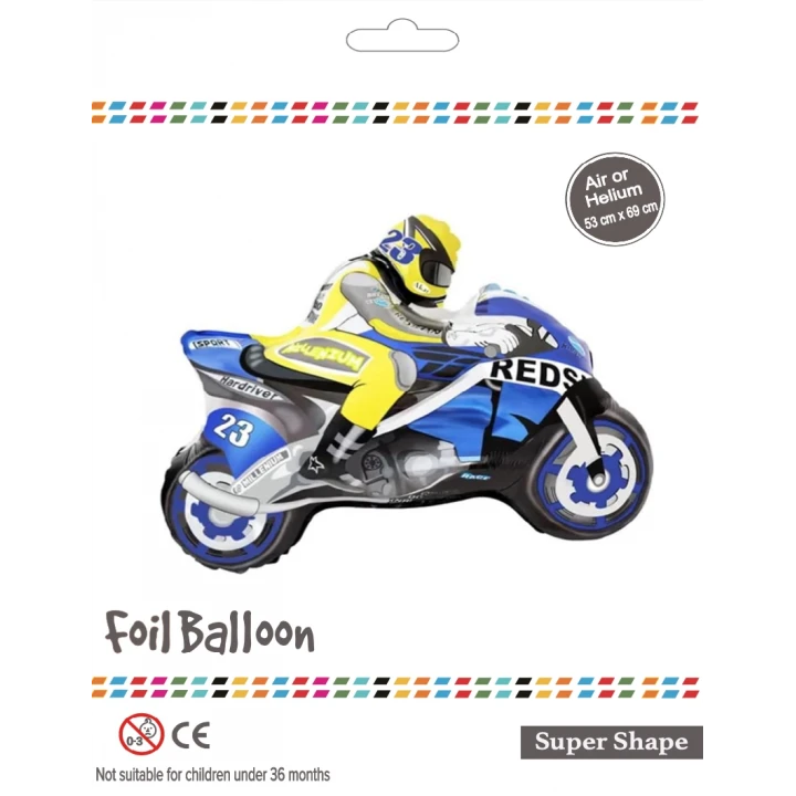 Mavi Motorsiklet Folyo Balon