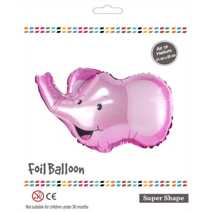 Pembe Fil Kafası Folyo Balon