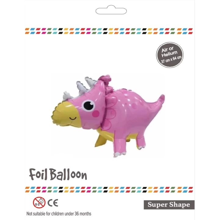 Pembe Gergedan Dinazor Folyo Balon