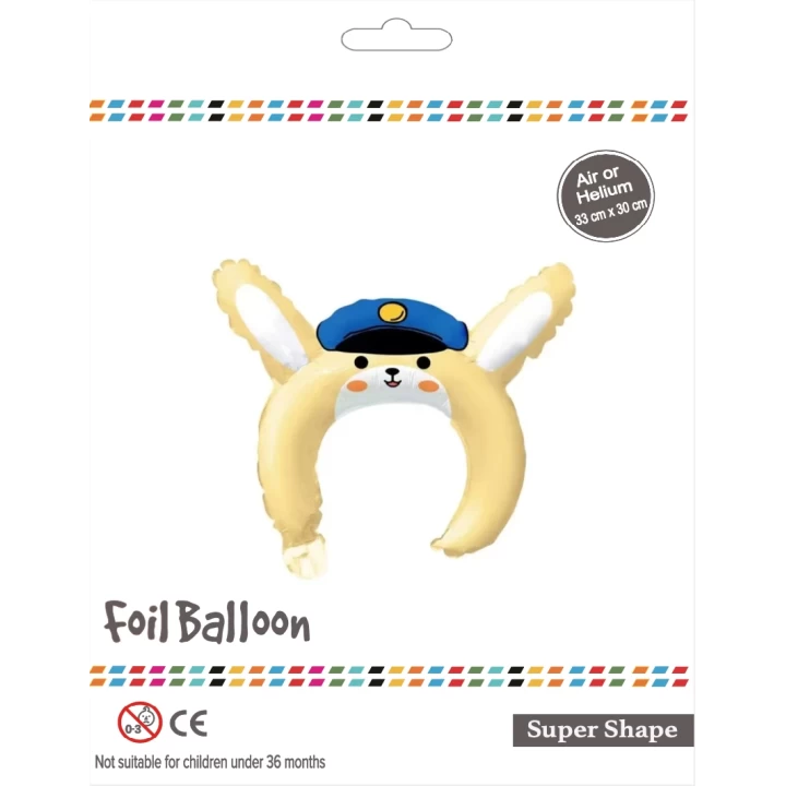 Şapkalı Sincap Taç Folyo Balon
