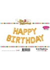 16Altın Happy Birthday Folyo Balon