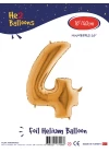 16Altın Renk Folyo Balon ( 4 )