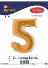 16Altın Renk Folyo Balon ( 5 )