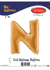 16Altın Renk Folyo Balon ( N )