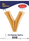 16Altın Renk Folyo Balon ( V )