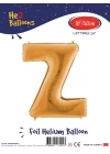 16Altın Renk Folyo Balon ( Z )