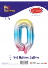 16Gökkuşağı Renk Folyo Balon ( 0 )