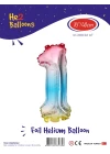 16Gökkuşağı Renk Folyo Balon ( 1 )