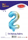16Gökkuşağı Renk Folyo Balon ( 2 )