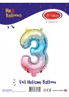 16Gökkuşağı Renk Folyo Balon ( 3 )