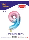16Gökkuşağı Renk Folyo Balon ( 9 )