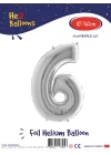16Gümüş Renk Folyo Balon ( 6 )
