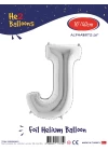 16Gümüş Renk Folyo Balon ( J )