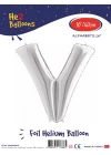 16Gümüş Renk Folyo Balon ( V )
