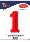 16Kırmızı Renk Folyo Balon ( 1 )