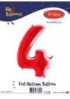 16Kırmızı Renk Folyo Balon ( 4 )