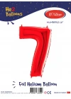 16Kırmızı Renk Folyo Balon ( 7 )