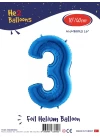 16Mavi Renk Folyo Balon ( 3 )