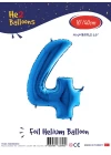 16Mavi Renk Folyo Balon ( 4 )