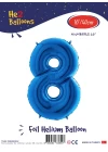 16Mavi Renk Folyo Balon ( 8 )