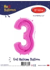 16Pembe Renk Folyo Balon ( 3 )