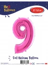 16Pembe Renk Folyo Balon ( 9 )