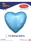 18Açık Mavi Kalp Folyo Balon