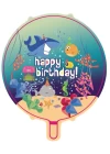 18Baskılı Ocean Yuvarlak Folyo Balon 50 Li Paket