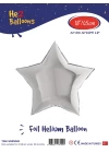 18 Gümüş Renk Yıldız Folyo Balon