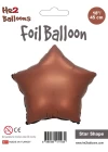 18 Kahverengi Renk Yıldız Folyo Balon