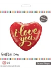 18 Kırmızı Kalp I Love You Folyo Balon