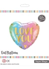 18 Kalp Love You Folyo Balon