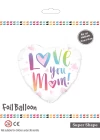 18 Kalp Love You Mom Folyo Balon