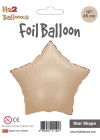 18 Karamel Renk Yıldız Folyo Balon