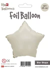 18 Krem Renk Yıldız Folyo Balon