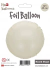 18Krem Yuvarlak Folyo Balon
