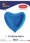 18Mavi Kalp Folyo Balon