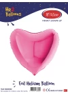 18Pembe Kalp Folyo Balon