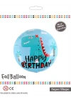 18Yuvarlak Dinazor Folyo Balon