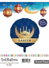 18Yuvarlak Lacivert Ramazan Folyo Balon