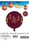 18Yuvarlak Mor Ramazan Folyo Balon