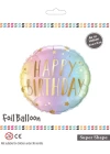 18Yuvarlak Unicorn Happy Birthday Folyo Balon