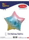 24 Gökkuşağı Renk Yıldız Folyo Balon