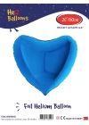 24 Mavi Kalp Folyo Balon
