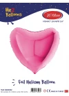 24 Pembe Kalp Folyo Balon