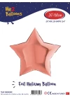 24Rose Gold Yıldız Folyo Balon