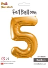 34 Altın Renk Folyo Balon ( 5 )