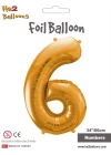 34 Altın Renk Folyo Balon ( 6 )
