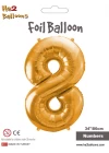 34 Altın Renk Folyo Balon ( 8 )